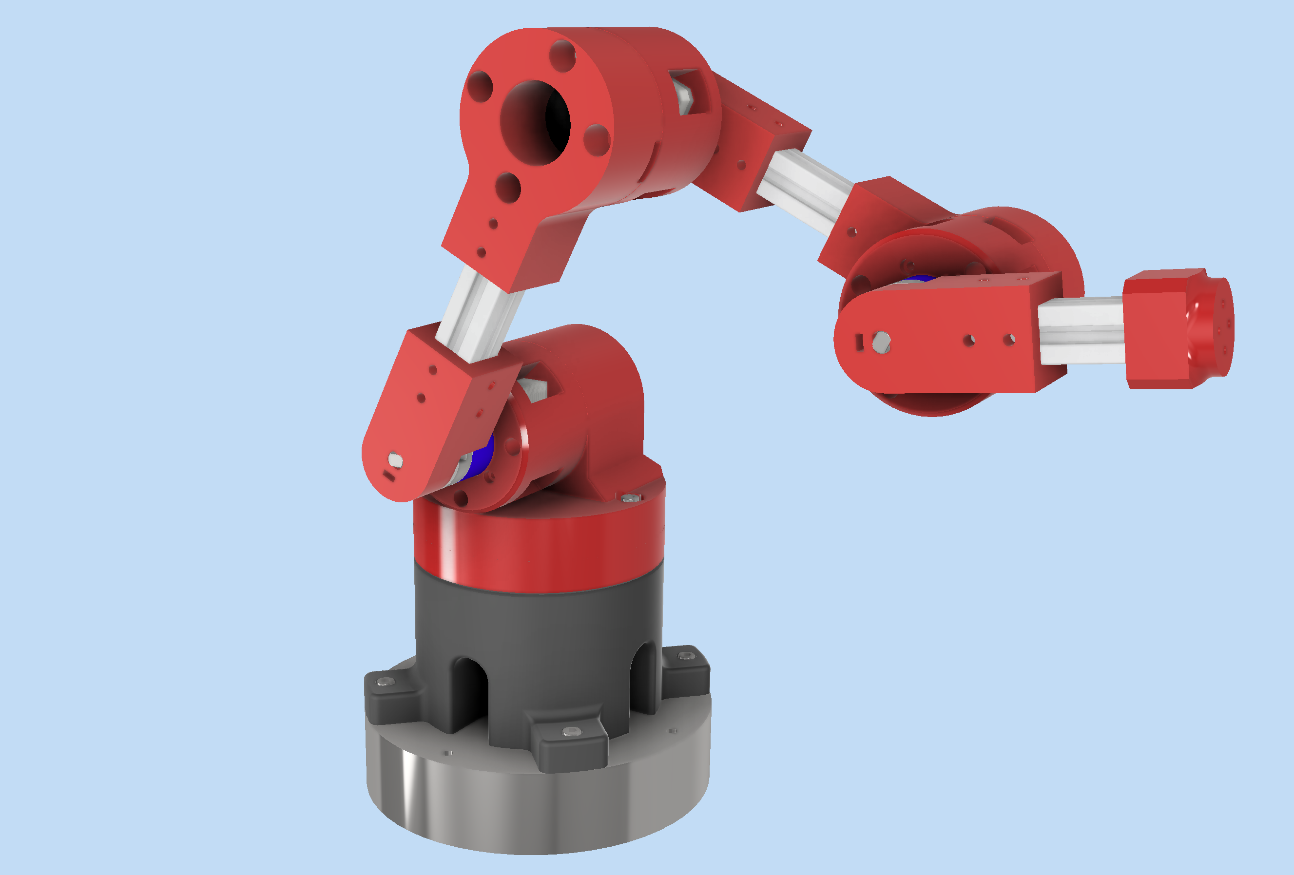anthropomorphic robot with nema17 motors and planetary gearboxes