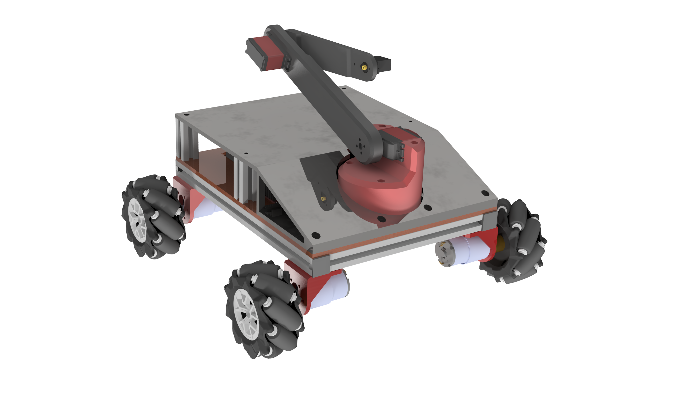drone with 96mm mecanum wheels and simple robotic arm