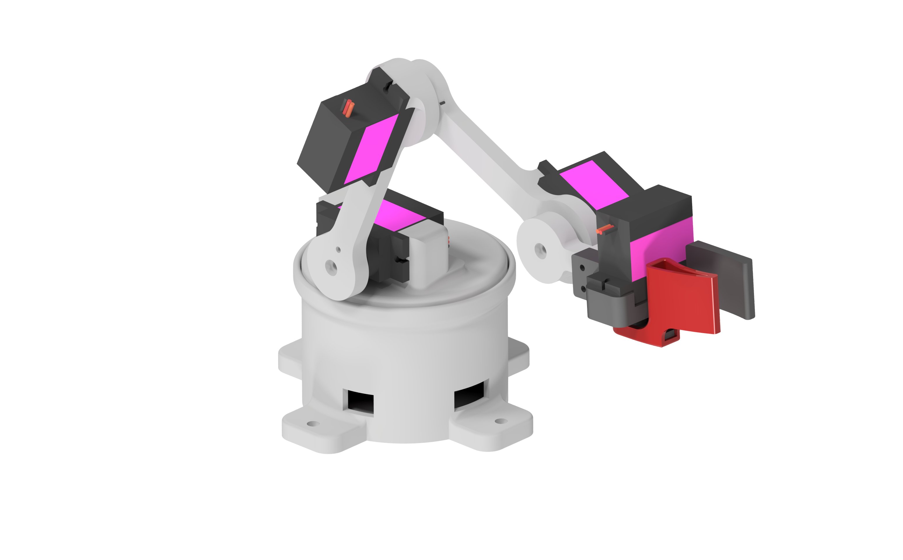 mini anthropomorphic robot analog servo mg90s