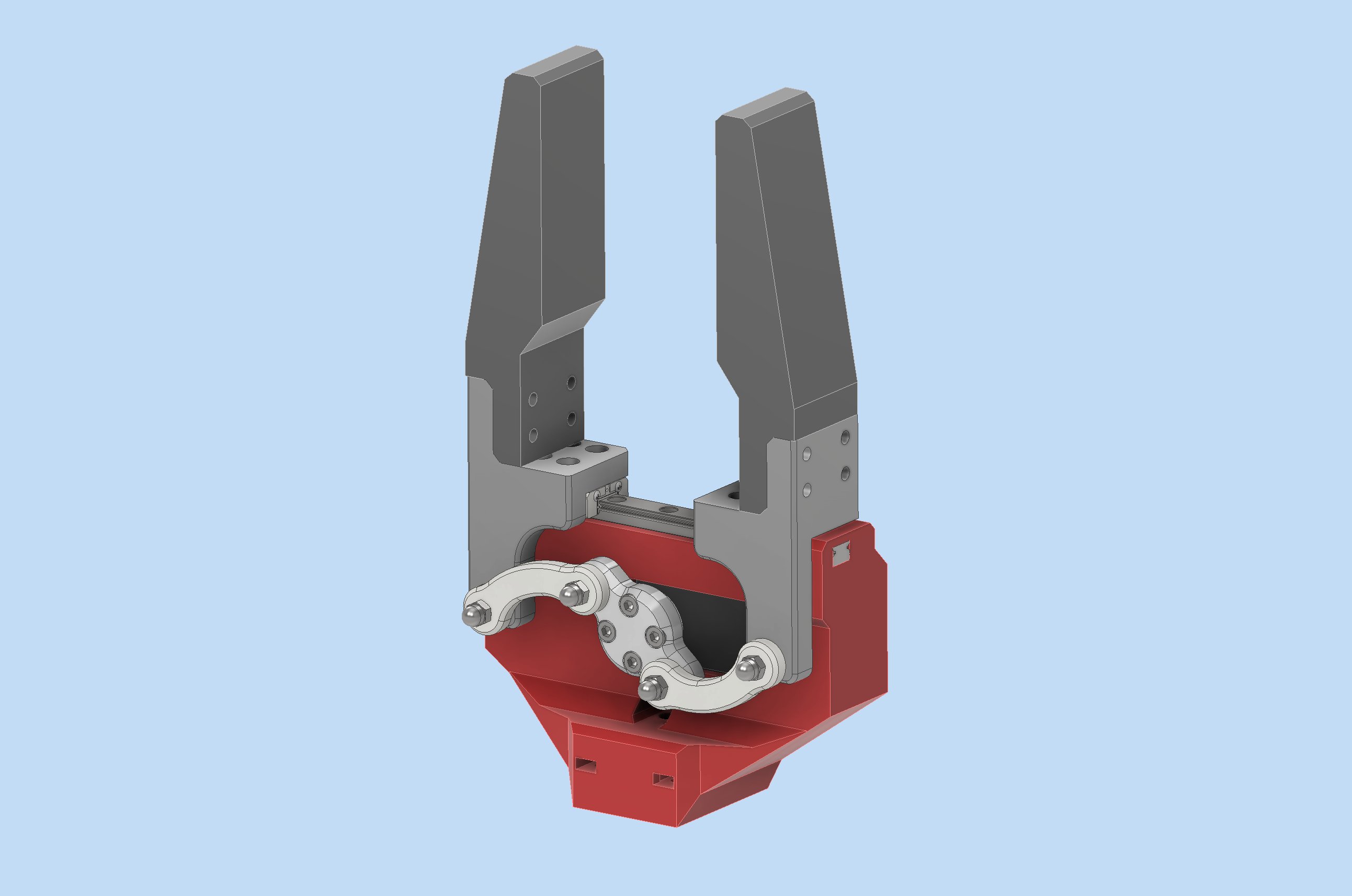 parallel finger gripper with center pin