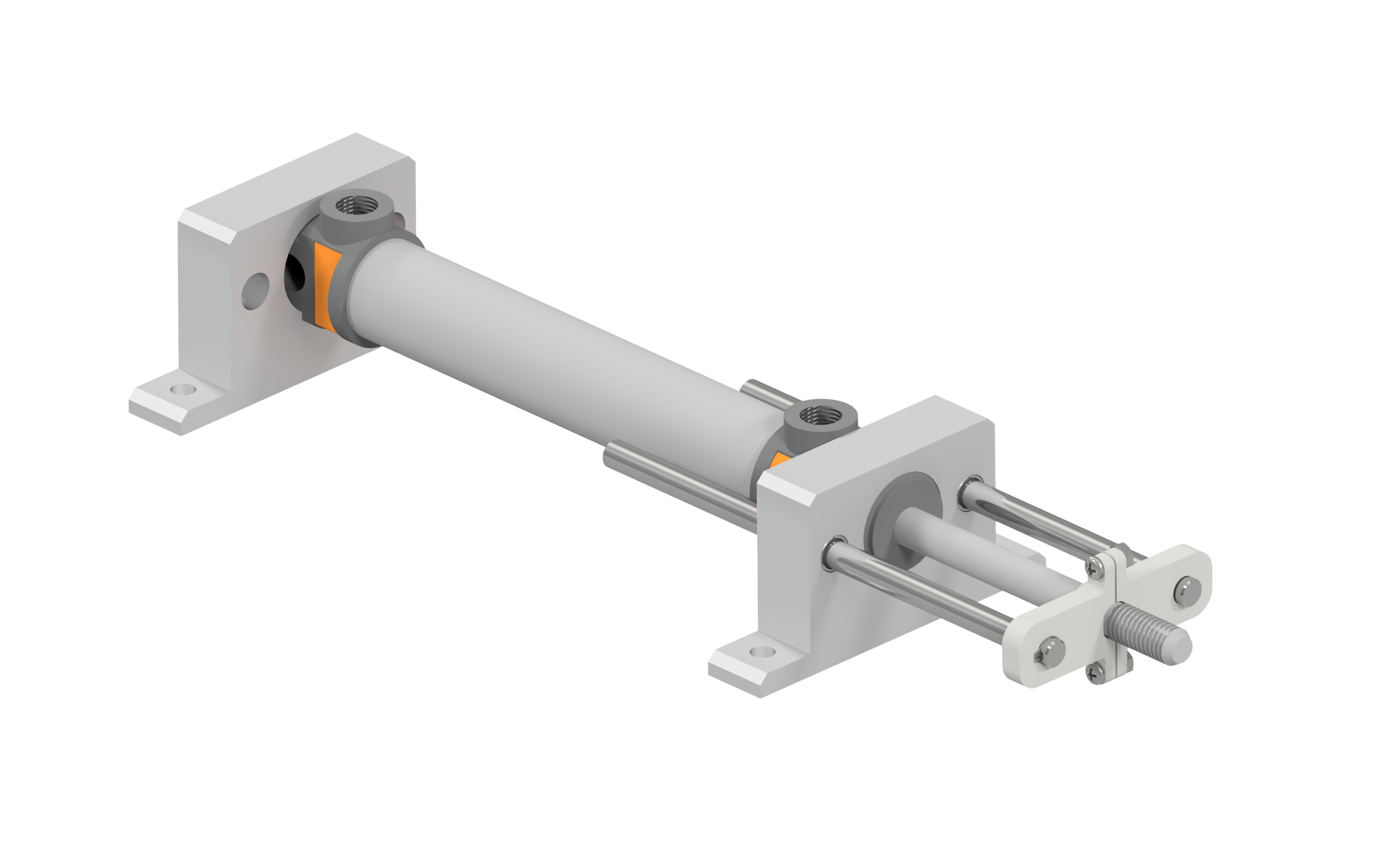 pneumatic cylinder stem anti rotation system